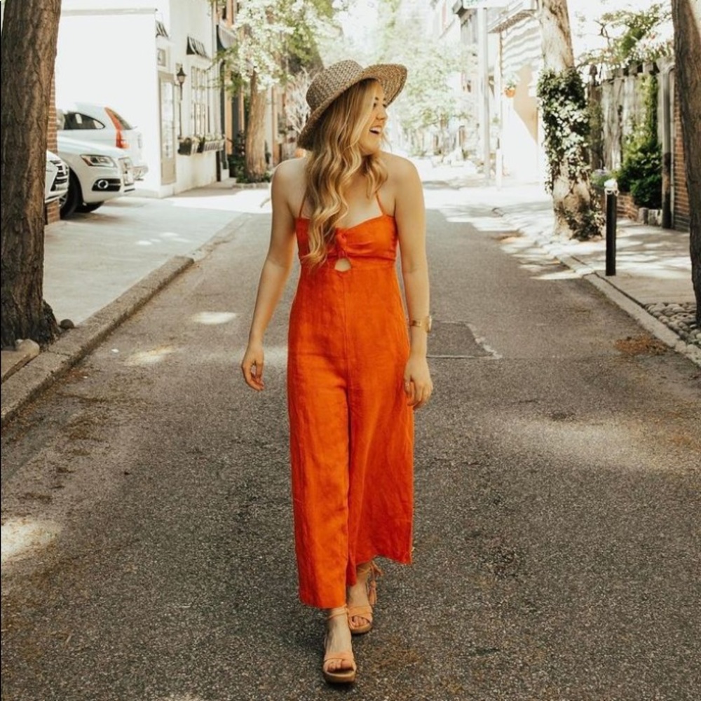 NEW Anthropologie elevenese tropicale jumpsuit